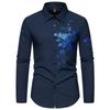 New Men's Triangular Neck Long Sleeve Shirt Youth Handsome Bottom Shirt