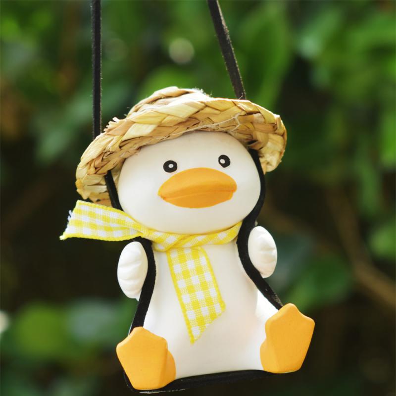 New Cartoon Animal Car Pendant Auto Rearview Mirror Hanging Ornaments For Woman Car Interior Accessories Lucky Gifts