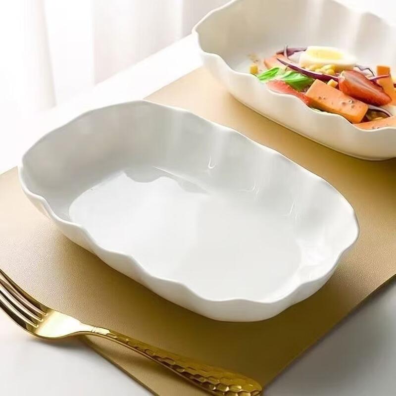 ZISIZ Ceramic Pure White Fish Plate