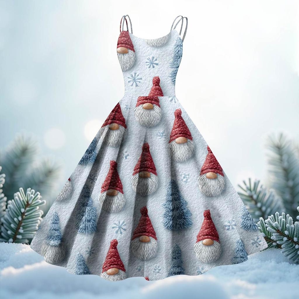 Women's  Print Sexy Off-The-Shoulder Punk Vintage Dress