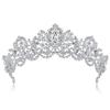 Sparkling Shiny Baroque Crown Dazzling Rhinestone Crown  Coming-of-age Ceremony
