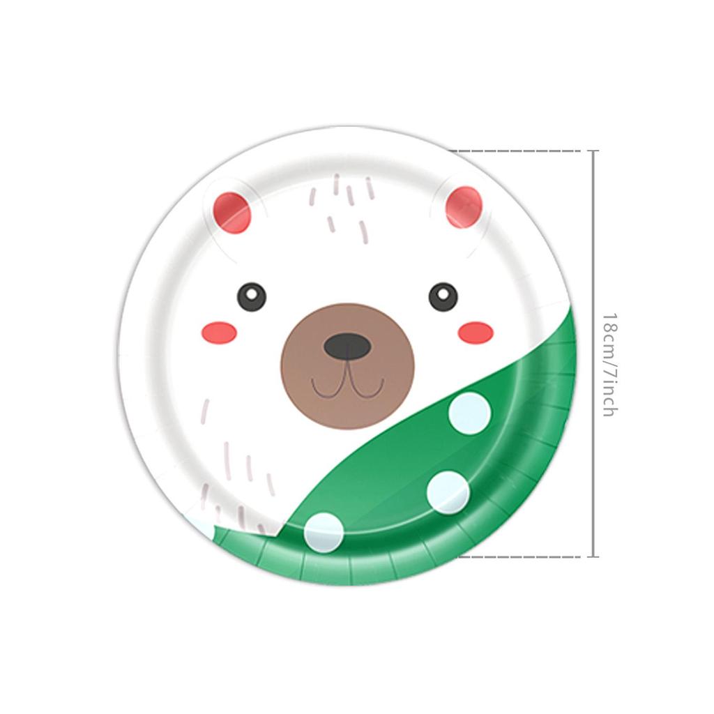 Neues Weihnachts-Cartoon Kinderparty Einweggeschirr-Set: Teller, Tassen, Servietten, Dekorationen