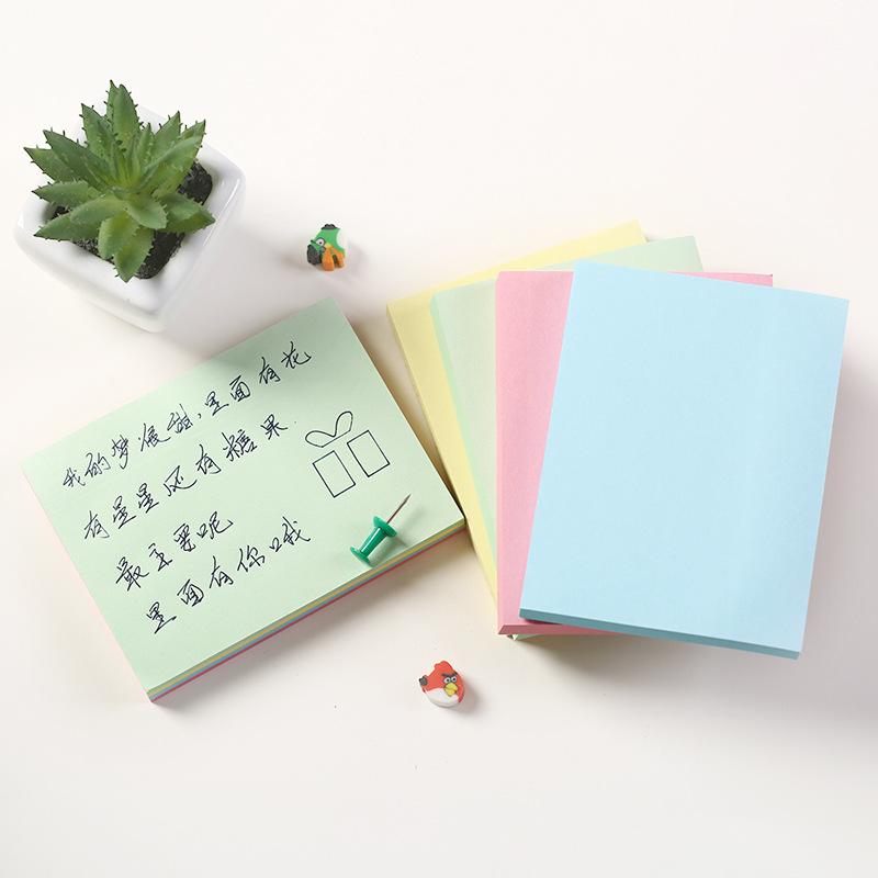 Colorful Large Sticky Notes – Creative Office & Student Stationery, Tearable and Strong Adhesive Note Pads