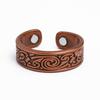 Retro-Stil Blumen-Magnet-Armband & Ring-Set in Rotkupfer für Paare