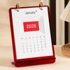 2026 Jahr des Pferdes Acryl-Schreibtischkalender - Einfacher Ins-Stil, Anpassbares Büro-Ornament