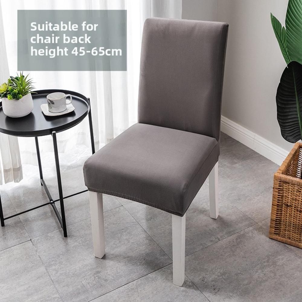 High Back Stretch Elastic Solid Color Chair Cover Full Coverage Thickened for European American Style