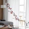 Pflaumenblütenzweig Liebesherz Transparente Vorhänge für Wohnzimmer Schlafzimmer Tüllvorhänge Küchenfensterdekorationen Paneelvorhänge