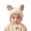 Babymütze Herbst und Winter super süße Baby warme Plüschmütze Jungen und Mädchen gestrickte winddichte Kinder-Pullovermütze Tide