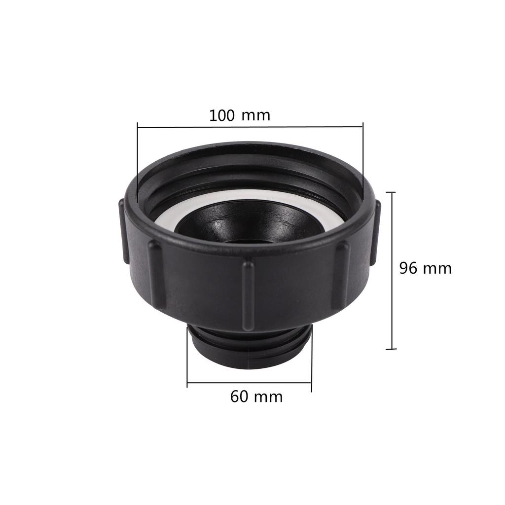 S100 to S60 IBC Connector BSP Fine Thread Drain Adapter Tank Adapter, IBC Tote Adapter Pipe Hose Adapter Garden Water Connection