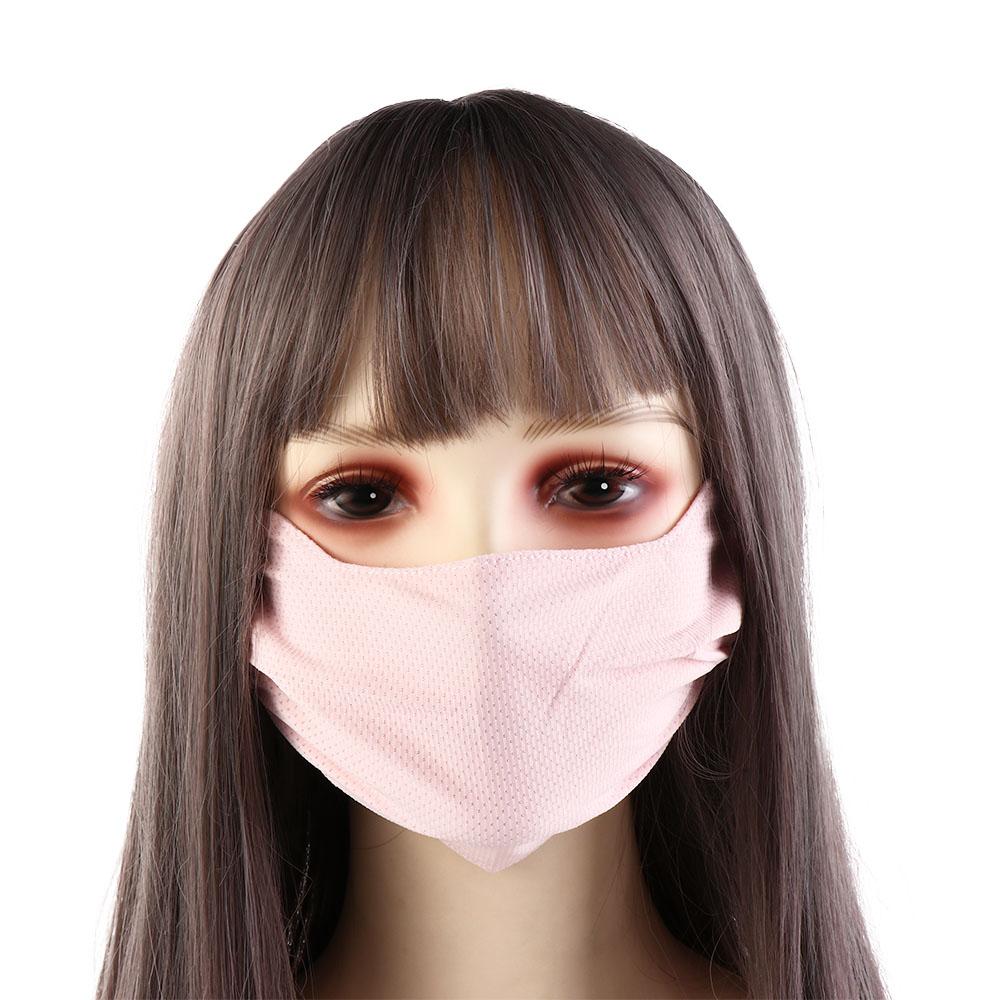Sun Protection Summer Solid Color For Girl Mesh Sunscreen Mask Ice Silk Mask Face Scarf Face Cover