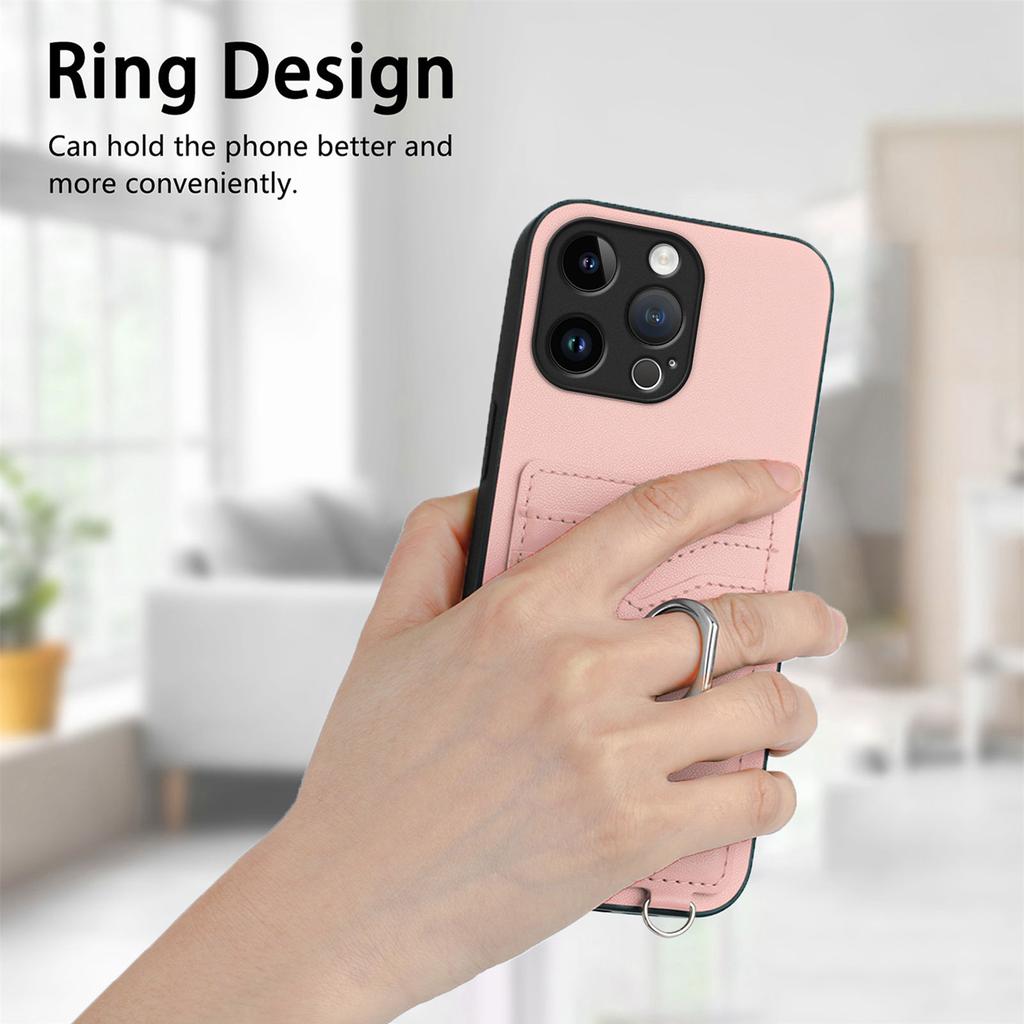 Card Holder Slots Ring Bracket Cover Phone Case For iPhone 12 12Pro 12ProMax 12Mini 11ProMax 11Pro XSMax XR XS 8Plus 7Plus SE 13Pro 14Pro 15Pro 16Pro