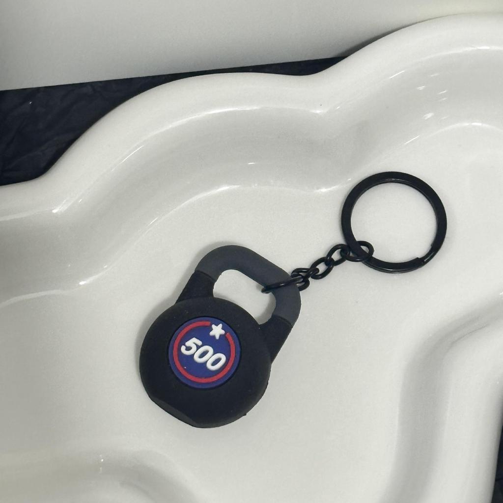 Miu Series Dumbbell Plate Keychain: Trendy Fitness Accessory & Sports Jewelry Gift