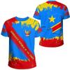 New Summer 3D Democratic Republic Of Congo Printing T Shirt Congo Coat Of Arms Emblem Graphic T-shirts Hot Sale Short Sleeve Top