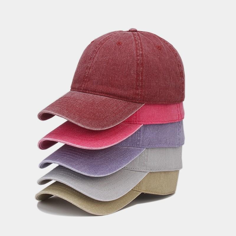 Waterwash Baseball Cap For Men And Women Sun Protection Adjustable Cotton Outdoor Sun Hat