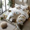 Comforter 2/3Pcs Bedding Set Digital Print Cartoon Cat Animal Designs The 3D Digital Plant Print 1 1/2 S Set