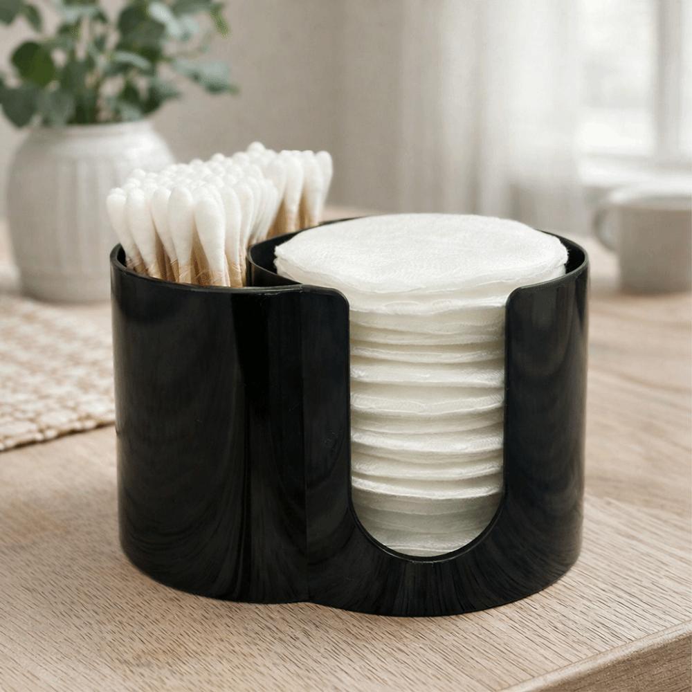 Dust-proof Cotton Swab Box Organizer Large Capacity Cotton Round Pad Holder  Cotton Pad