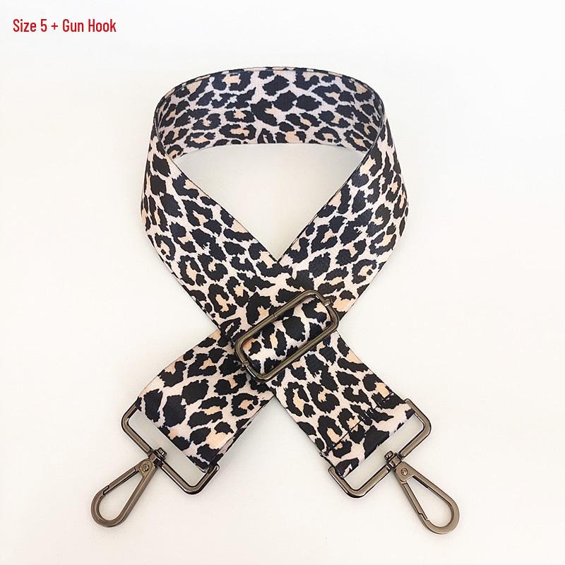 Colorful Leopard Print Adjustable Shoulder Strap - 5CM Wide, Single Shoulder, Crossbody.