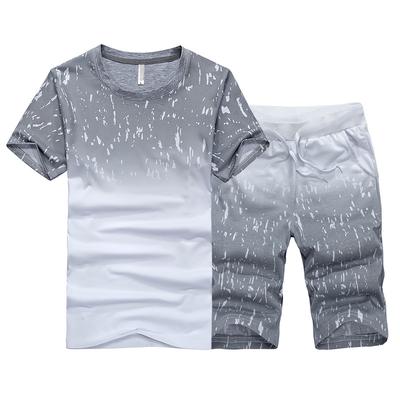Conjunto de verano para hombre, trajes informales, ropa deportiva para hombre, conjuntos con estampado de moda de dos piezas