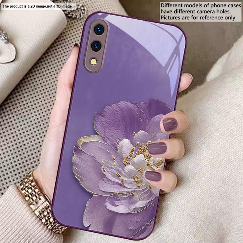 Gradient colored flowers For Samsung A01 A02 03 Core 04 05 06 10 12 13 14 5G 15 16 M02 12 Note 8 9 10 20 glass Ultra phone case