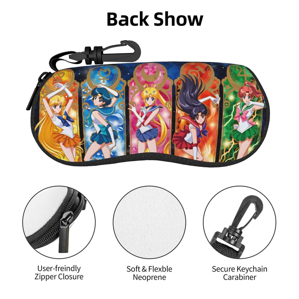 Sailor Moon Mars Mercury Glasses Case Fashion Jupiter Venus Shell Eyeglasses Case Sunglasses Box