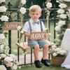 New Short Sleeve Shorts Vest Set Children's Clothing Boys Summer English Style Fashion Party Outfit