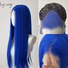 Ashely Pink Lace Front Wig 26“ 13x4 Lace Frontal Wigs Long Straight Heat Resistant Fiber Synthetic Wig for Mira Cosplay