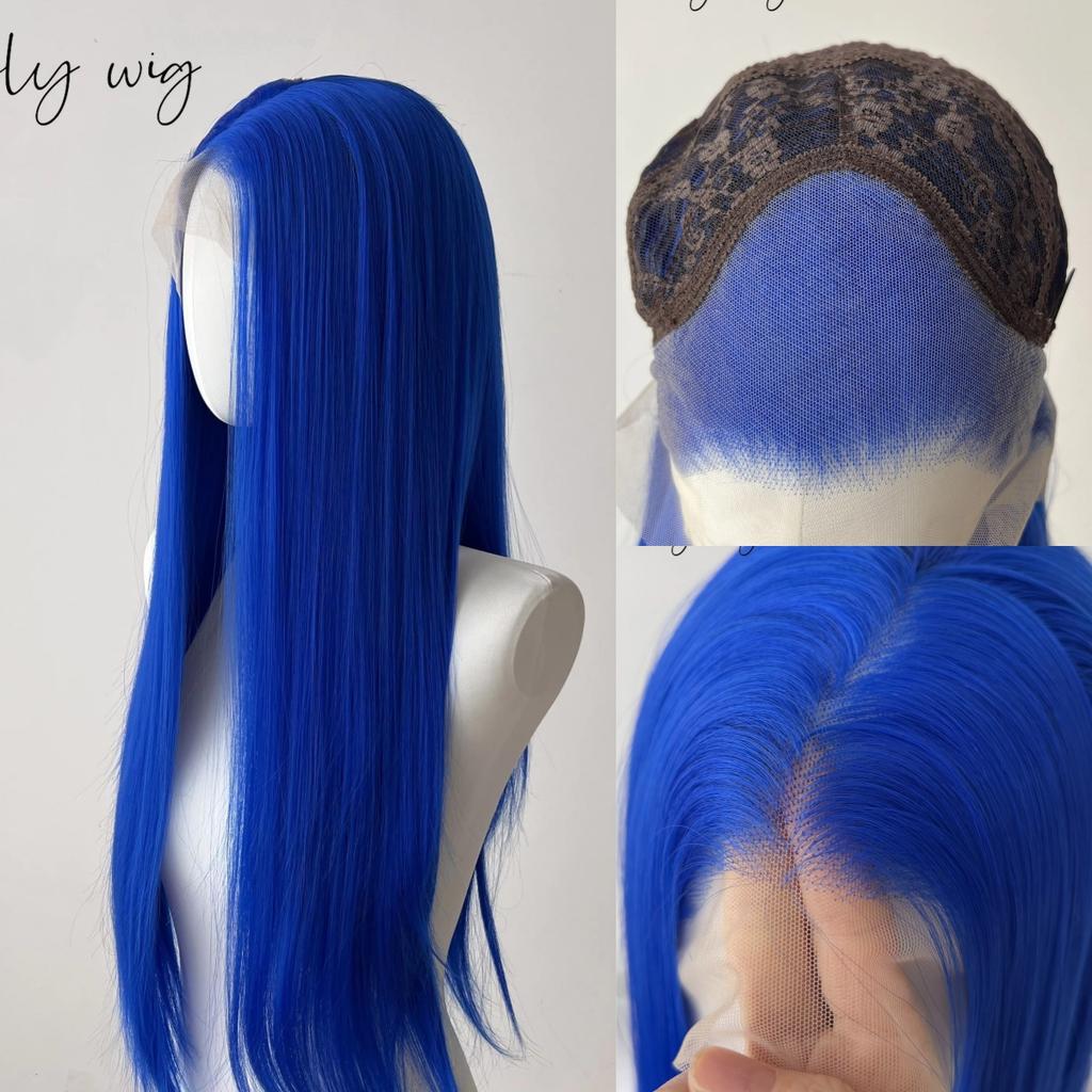 Ashely Pink Lace Front Wig 26“ 13x4 Lace Frontal Wigs Long Straight Heat Resistant Fiber Synthetic Wig for Mira Cosplay