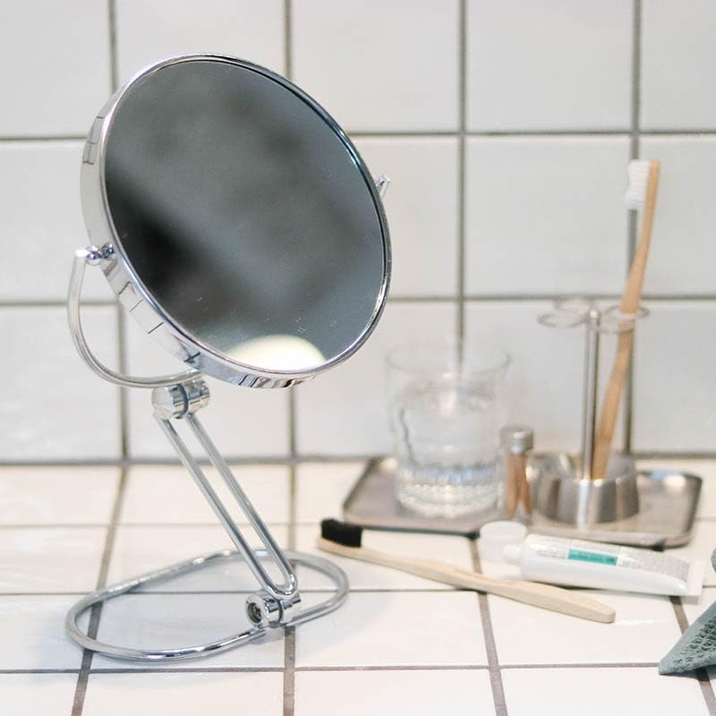 Dulton Swing Stand Mirror 170mm 140mm Arm 3x G755-904, Silver, Diameter, Length, Magnification, Single-Sided