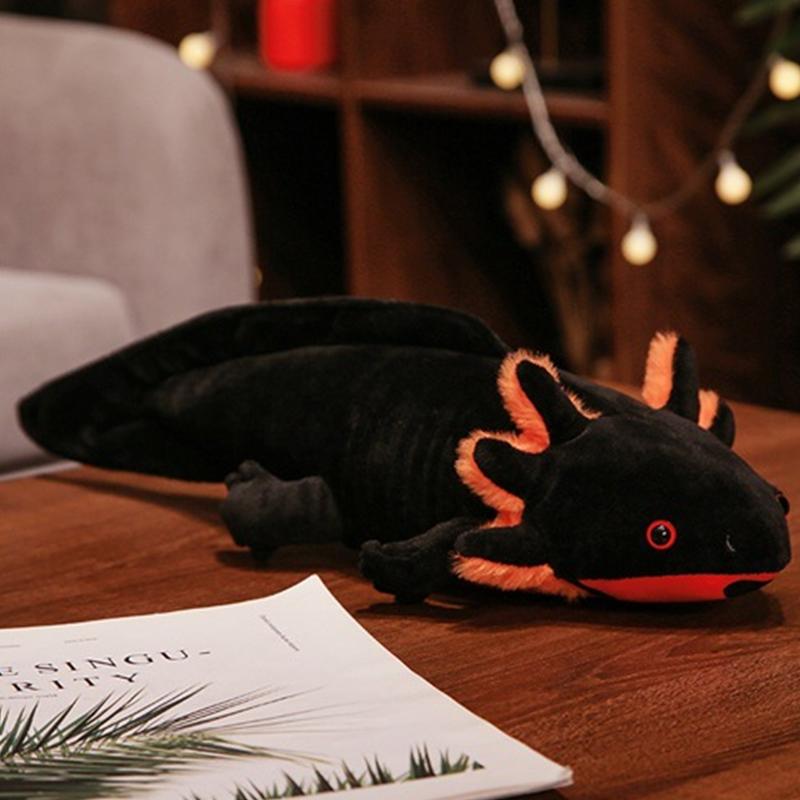 Kawaii Colorful Axolotl Plush Toy Cute Salamander Stuffed Animal Soft Long Pillow Kids Gift