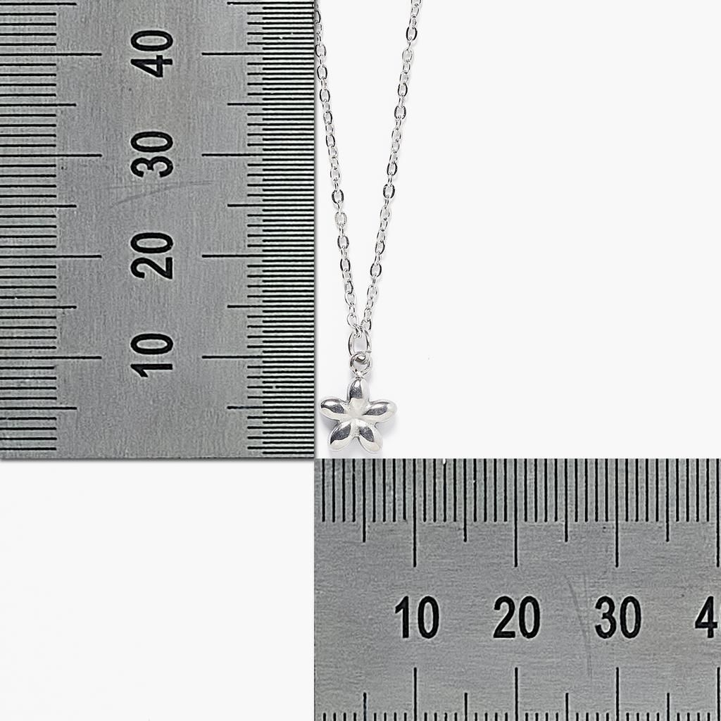 Jbans Classic Volume Mini Flower Pendant Slim Chain Necklace (C2503-An884_Sv)