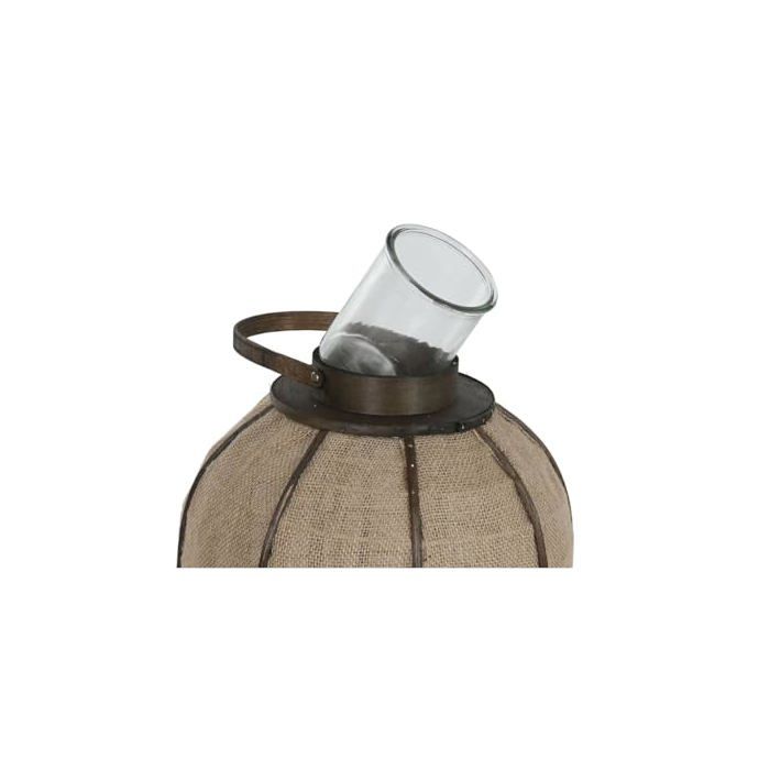 Bougeoir en jute et bambou - Home ESPRIT - 33x33x61,5 cm - Multicolore - Naturel - Décoration intérieure