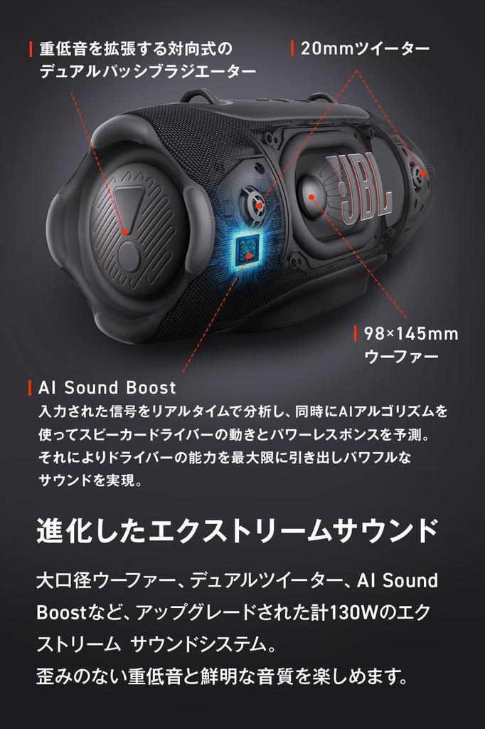 JBL Xtreme 5 Bluetooth Speaker IP68 Dustproof Waterproof Portable Auracast Compatible Fast Charging 28H Playtime Lossless Audio Shoulder Strap Black