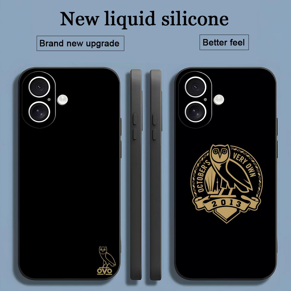 Fashion D-Drake owl Popular Phone Case For iPhone 17 16 15 14 13 12 11 X XR XS 8 Plus Mini Pro Max Soft black Shockproof Cover