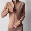 Women's Slim-Fit Long-Sleeve Yoga Jacket with Zipper