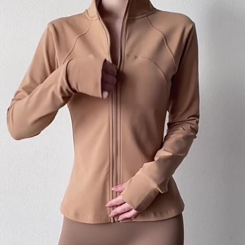 

Women s Slim-Fit Long-Sleeve Yoga Jacket with Zipper M
