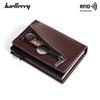 New Men's Card Bag, Business RFID Automatic Card, Side Push Card Clip, Zipper, Magnetic Wallet for Men