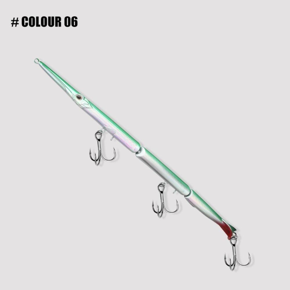 27cm Length Jointed Pencil Bait Treble Hooks System Hard Sinking Lure Needle Body Bait Fishing 6#