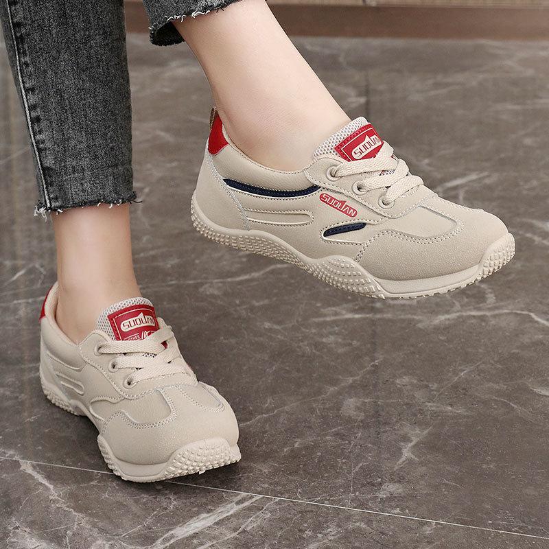 New Breathable White Shoes for Spring and Autumn, High-rise and Casual Wear-resistant Thin-soled Korean Style College Shoes Trend
