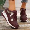 Fashion Women's Casual Sports Shoes Plus Size Fashion Comfortable Wedge Sneakers Woman Spring Autumn Thick Sole Non Slip Running Shoes