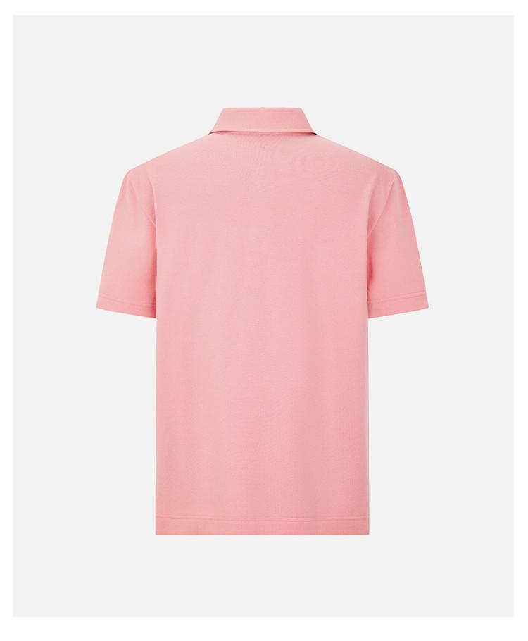 [100% Cotton Embroidered Alphabet] Spring and Summer Solid Color Simple and High End Versatile Men's Short Sleeved Polo Shirt