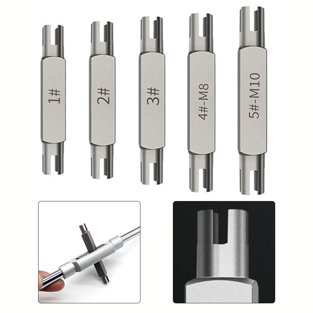 5 Stück abgebrochener Gewindebohrer-Extraktor Sechskant-Doppelkopf-Schraubstock-Gewindebohrer-Extraktor -M10 Gewindebohrer-Schlüssel Beschädigter Schraubstock-Gewindebohrer-Entferner Bohrer
