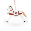 Vintage Iron Christmas Rocking Horse Ornament Creative Desktop Decorative Hanging Pendant Festive Holiday Home Crafts
