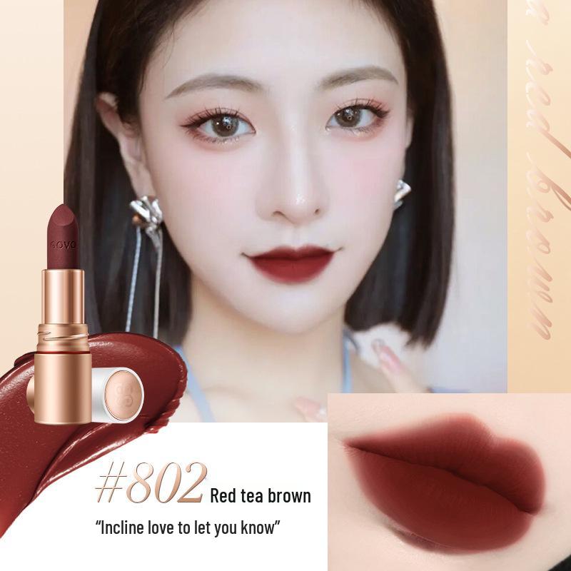 GOVO Pure Matte Non-Stick Velvet Lipstick - Queen Yellow for Brightening, Long-Lasting, Non-Fading Makeup