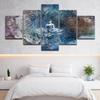 Prints Canvas Paintings Wall Art 5 Pieces Interiorized Buddha Meditate Posters Pictures Home Decor Living Room No Frame Modular