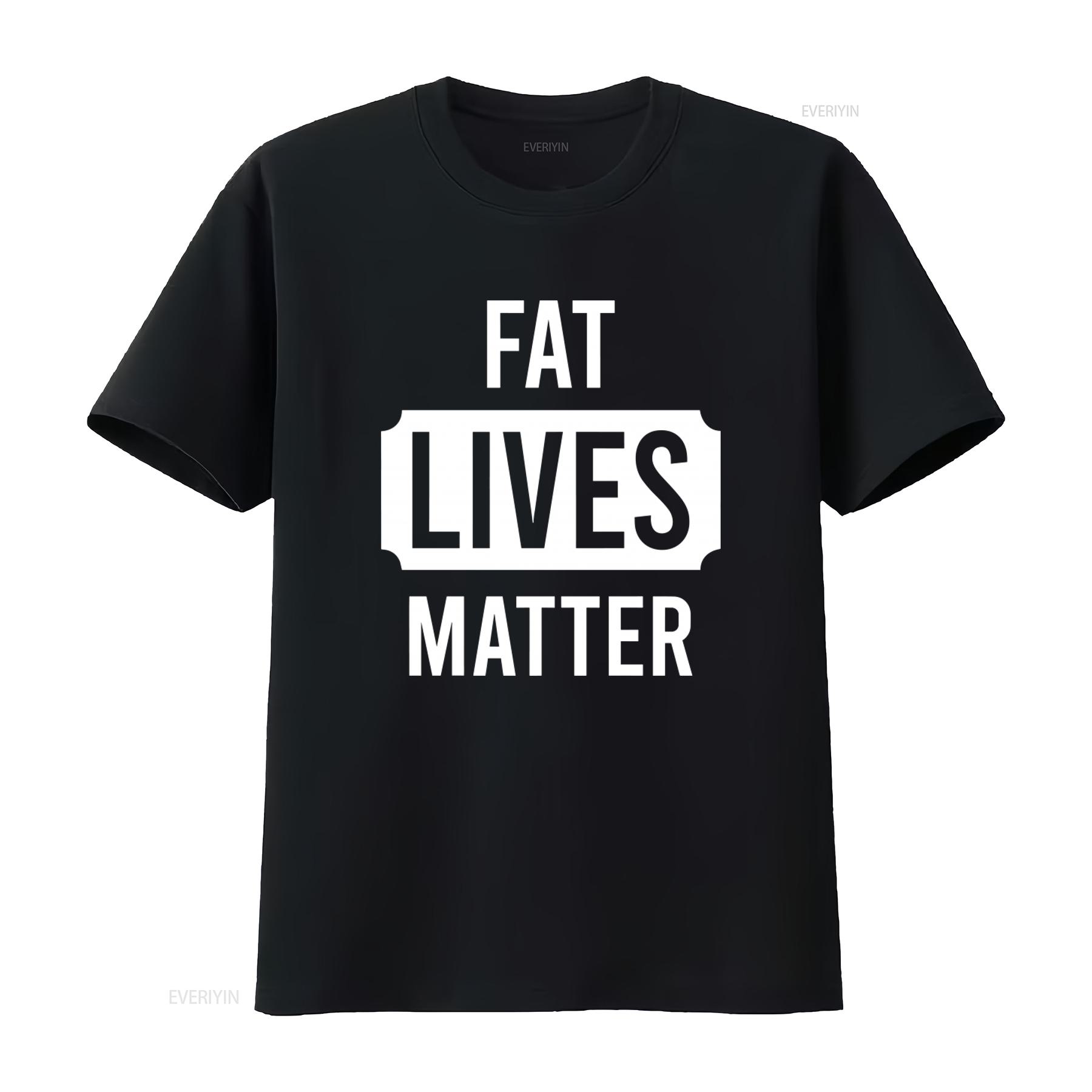 

Mens Boys Fat Lives Matter Novelty T Shirt vintage Washed Versatile Casual Stylish Comfortable homme streetwear Breathable 4XL