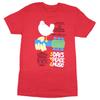 Camiseta para hombre Woodstock Cartel Rojo Mediana Roja