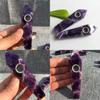 Natural Dreamy Amethyst Smoking Pipes Elegant Quartz Crystal Point Obelisk Wand
