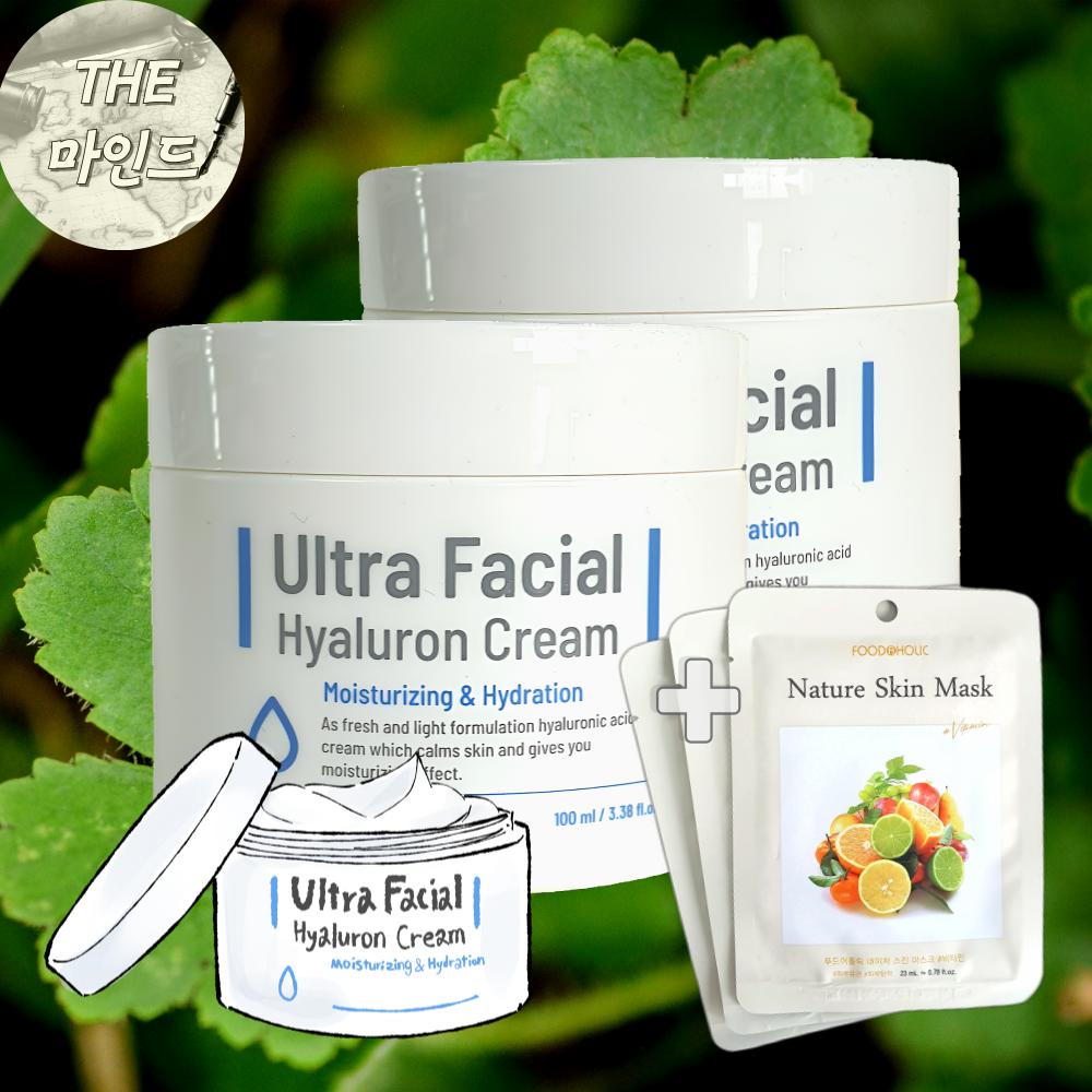

1+1 The Mind Large Capacity Hyaluronic Acid Moisture Cream 100g, 2 units