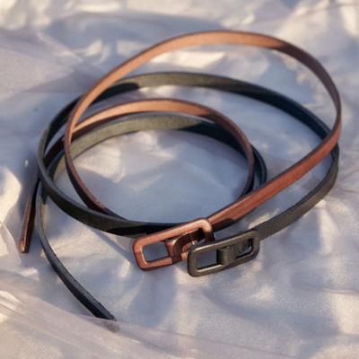 SORRY TOO MUCH LOVE Season Slim Belt Leather Belt_2 Color