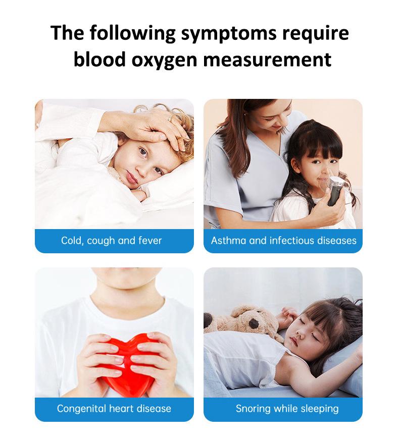 Cross-Border Children's Finger Pulse Oximeter: Pulse, Oxygen, and Sleep Monitor